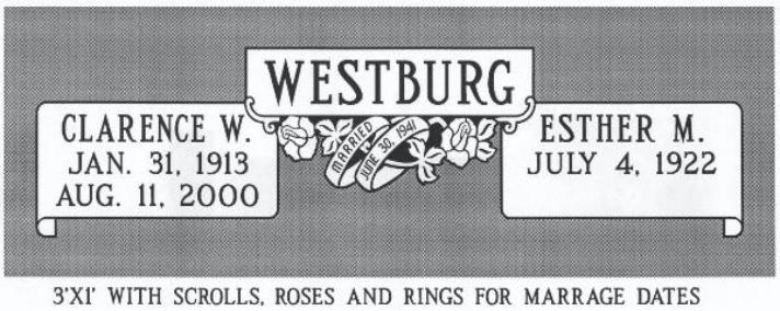 headstone design example