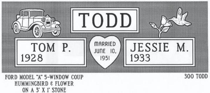 headstone design example