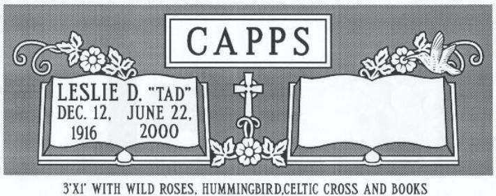 headstone design example