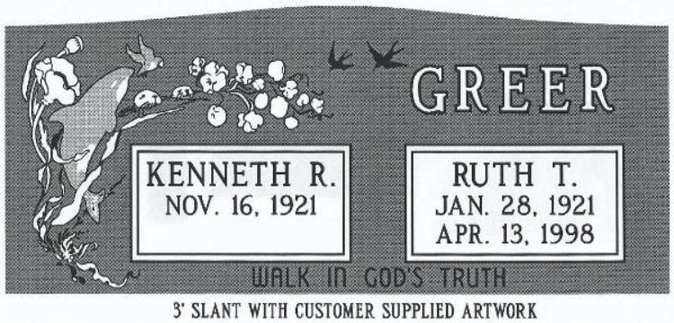 headstone design example