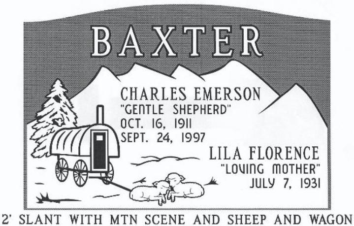 headstone design example