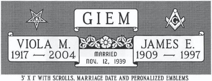 headstone design example