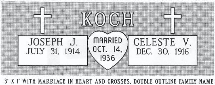 headstone design example