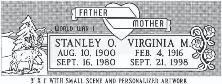headstone design example